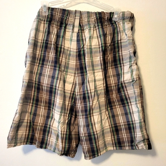 Men's Sonoma elastic waistband & drawstring shorts plaid with pockets medium - Picture 4 of 6